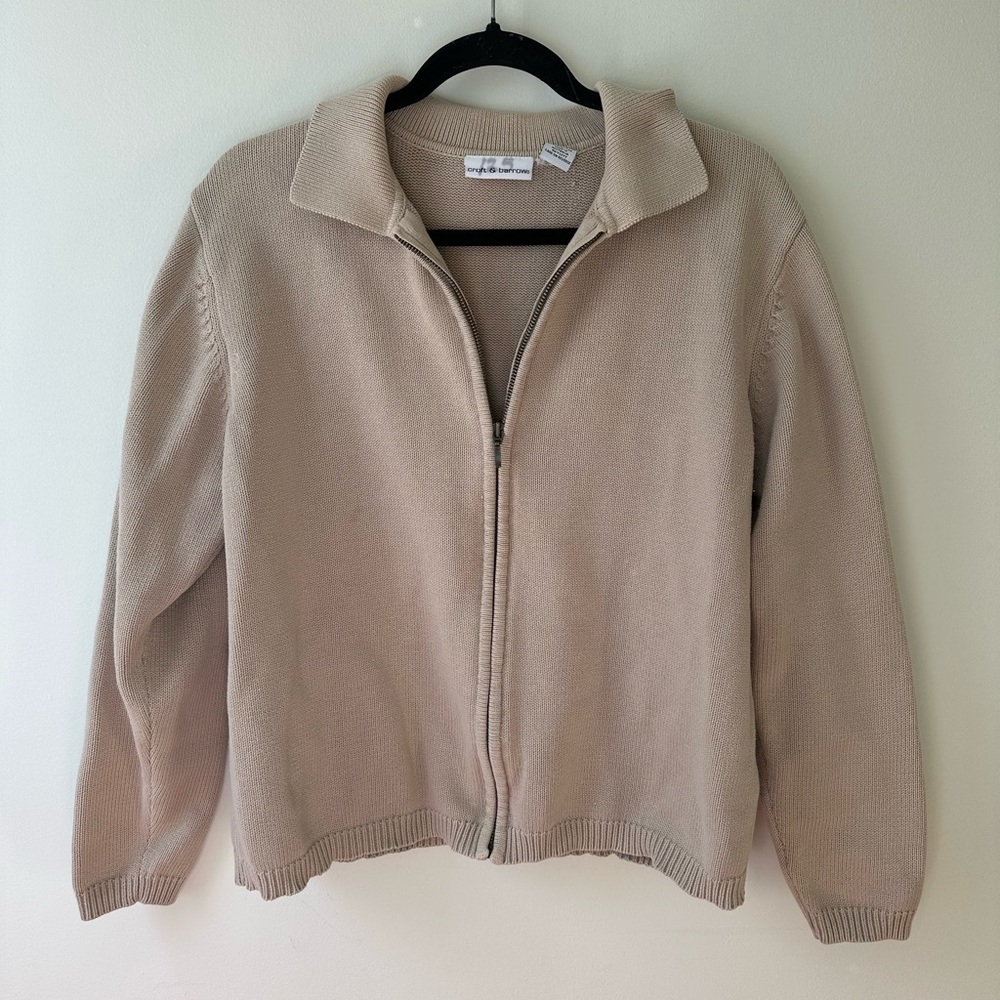 Vintage cotton zip up cardigan